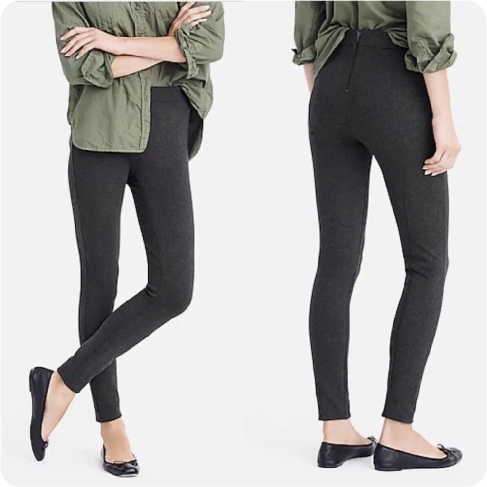 J. Crew Pixie Pant Ponte Charcoal Gray 6R Style 31090